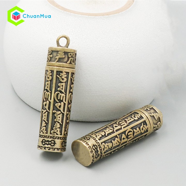Combo Ống Chú Lăng Nghiêm Đồng Phong Thủy ( Rỗng Ruột Có Kinh Bên Trong, Mặt Dây Chuyền, Móc Chìa Khóa, ... Cổ Trang)