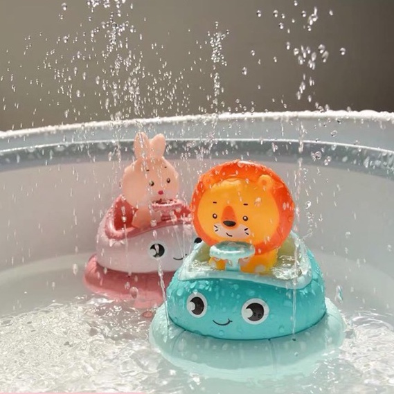 🐰 TIỆM NHÀ BABY|🧧 ĐỒ CHƠI NHÀ TẮM THƯƠNG HIỆU UMOO CAO CẤP AN TOÀN CHO BÉ-PHI THUYỀN THỎ HỒNG XO