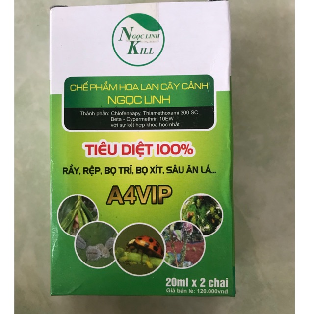 Chế phẩm A4 VIP Ngọc Linh chuyên trị rầy, rệp,bọ trĩ,bọ xít, sâu ăn lá...