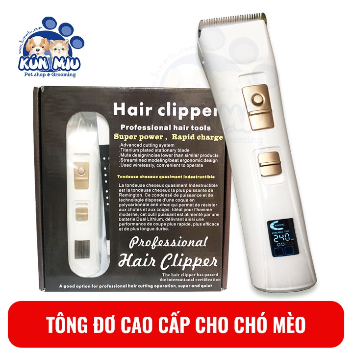 Tông đơ cho chó mèo dòng cao cấp Hair Clipper pin sử dụng 4 tiếng