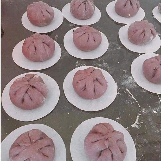 Bánh bao gạo lức nấm chay