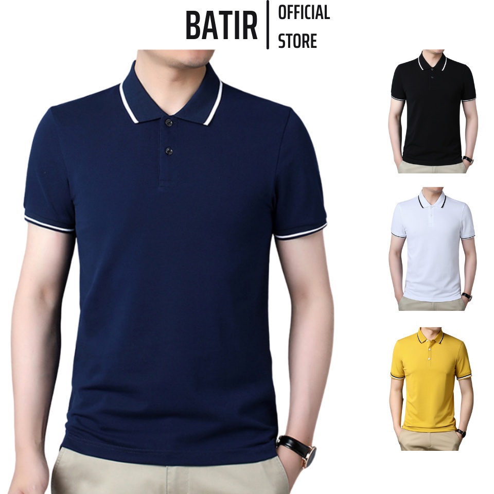 Áo polo cổ viền BATIR, áo thun nam ngắn tay bo viền năng động, Kiểu dáng ôm slimfit | BigBuy360 - bigbuy360.vn