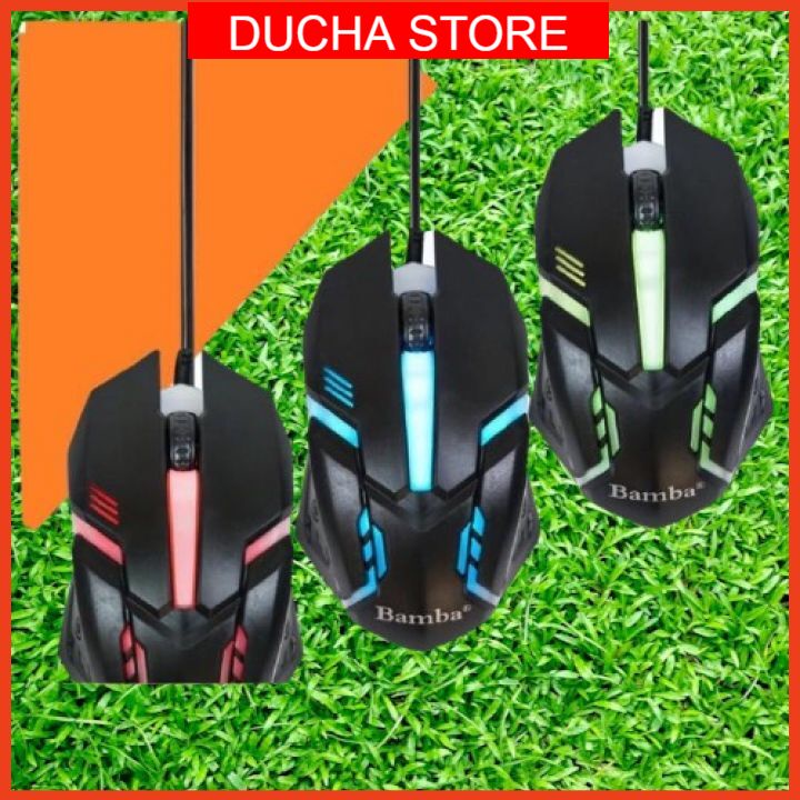 FREESHIP Chuột gaming máy tính có dây  Bamba B03 Chuột game thủ cực bền thiết kế độc lạ có LED nhiều màu