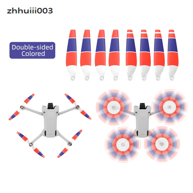 Set 8 Cánh Quạt Hai Mặt Nhiều Màu Sắc Chống Ồn Cho Dji Mini 3 Pro 6030f