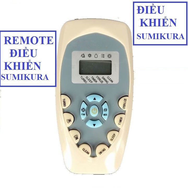 Điều khiển máy lạnh SUMIKURA - hình quả soài -Bh đổi mới -tặng pin chính hãng