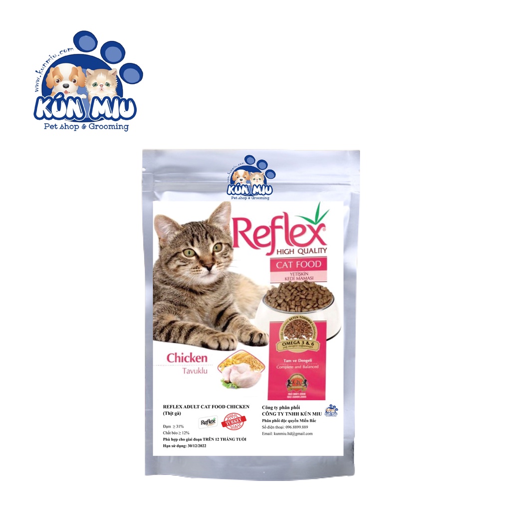 Thức Ăn Cho Mèo Trưởng Thành REFLEX ADULT Vị Thịt Gà 2kg