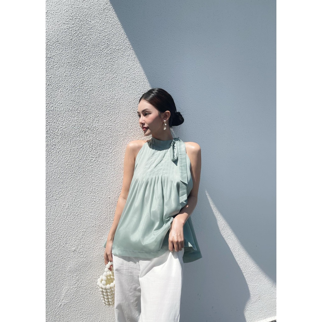 Áo yếm cổ nơ thân ly TIINSTORE AHN326