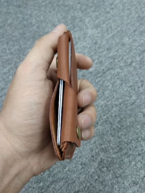 Ví Mini Đựng Thẻ ATM, Thẻ Xe Siêu Thị, Bằng Da Bò Thật