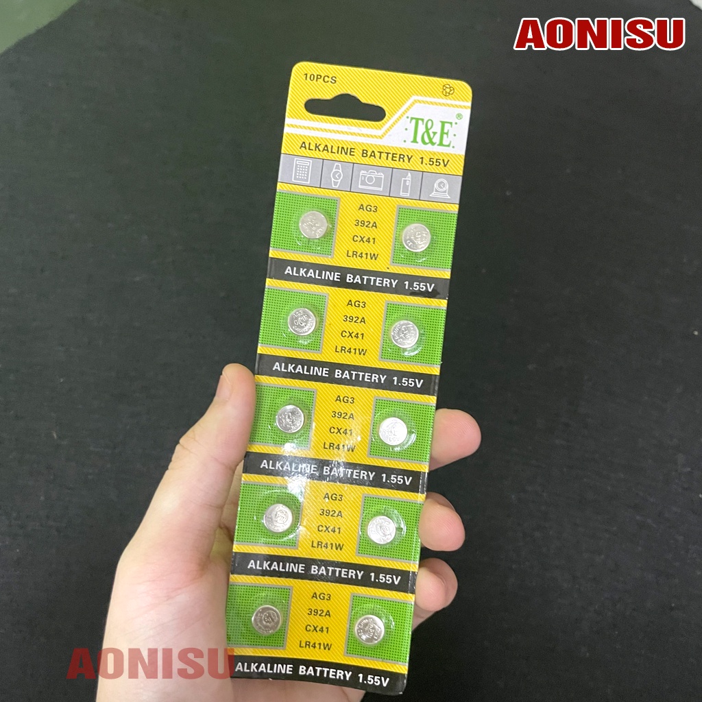 (Vĩ 10 Viên) Pin Nút LR41 1.5V- Pin Đồng Xu, Pin Cúc Áo, An Toàn Tuyệt Đối - Sử Dụng Lâu Dài, AONISU | BigBuy360 - bigbuy360.vn
