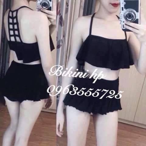 bikini thang đen váy đuôi cá ( kèm hình thật)