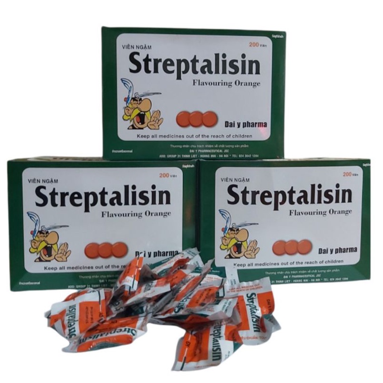Kẹo ngậm ho Streptalisin hộp 200 viên