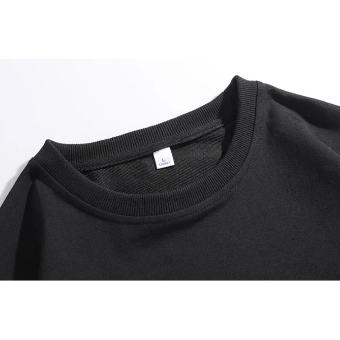 Áo Thun cotton Cổ Tròn Dài Tay Dáng Rộng In Hình Cá Tính Thời Trang Thu Đông Dành Cho Nam