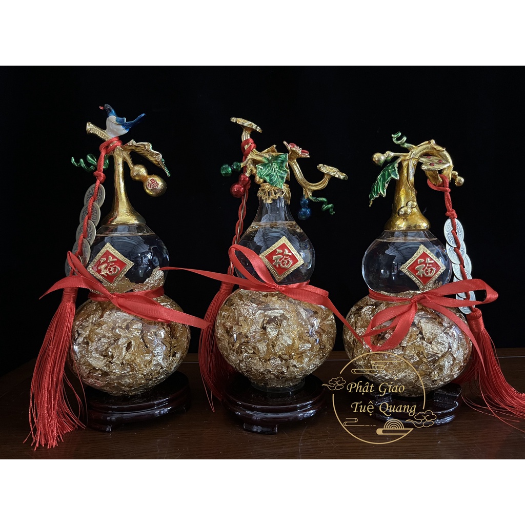 Hồ Lô Vàng Lá Đồng Tiền Hình Gậy Như Ý , Hình Lá,Hình Chim - Phật Giáo Tuệ Quang