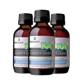 Thực Phẩm Bảo Vệ Sức Khỏe Siro Ho Brauer Kids Chesty Cough Cho Bé Từ 2 Tuổi 100ml