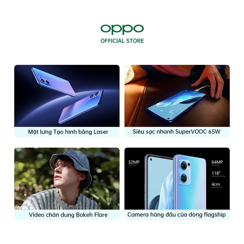 [Mã ELCN7 giảm 7% đơn 2TR] Điện Thoại OPPO RENO7 5G (8GB/256GB) - Hàng Chính Hãng