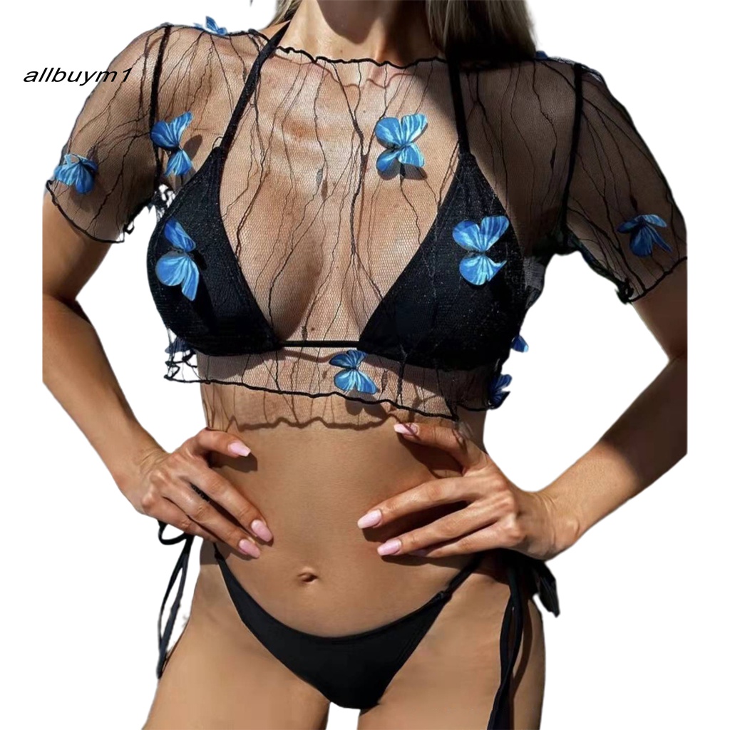 Bộ Đồ Bơi bikini Xuyên Thấu Thoải Mái Dễ Điều Chỉnh Cho Nữ