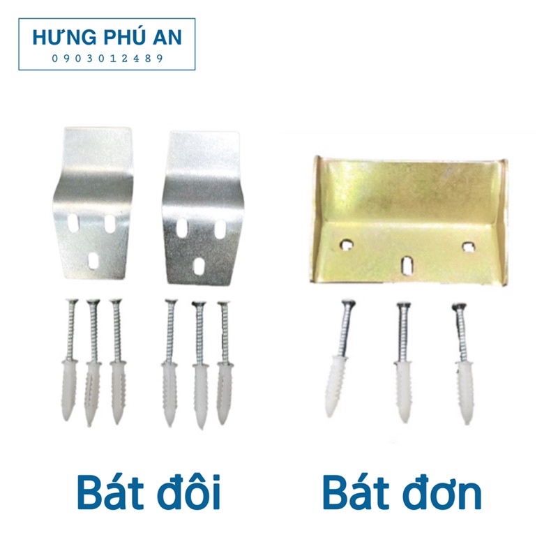 Bát treo kim loại gắn lavabo, bồn tiểu - trọn bộ kèm ốc vít