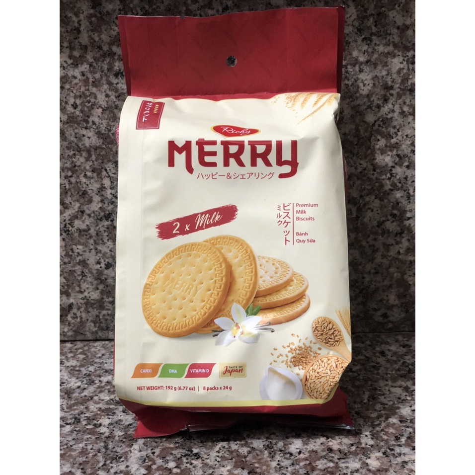 Bánh Quy Sữa Merry Richy 192Gram