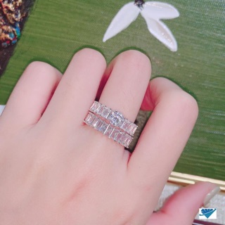 Nhẫn đôi bạc ta full đá hàng cao cấp sang trọng