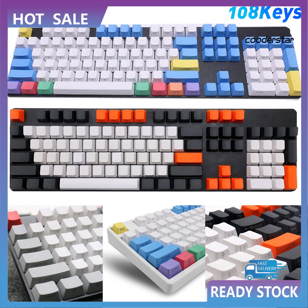 Set 108 Nút Bàn Phím Cơ Chống Ánh Sáng Thay Thế Nhiều Màu Sắc