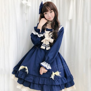 [Sale] Đầm Lolita Nhật Bản Retro (tặng nơ tóc như mẫu) - Kèm video thật ✨