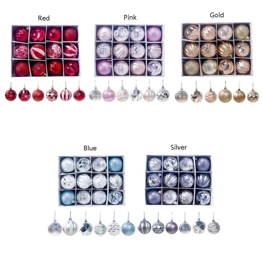 Bộ 12 Quả Châu Trang Trí Cây Thông Giáng Sinh Năm Mới