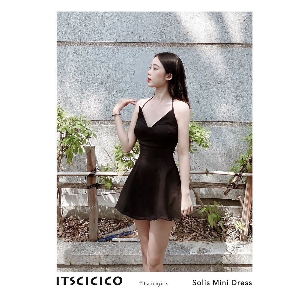 ITSCICICO - Đầm SOLIS đen cúp ngực nhọn