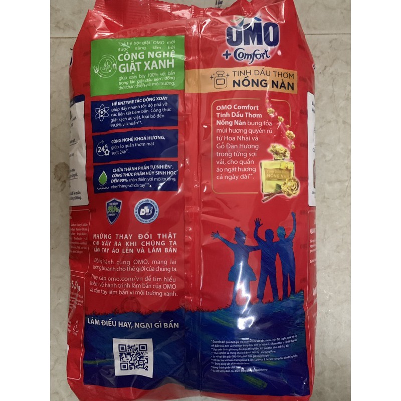 Bột giặt OMO hương comfort tinh dầu thơm 5.3kg