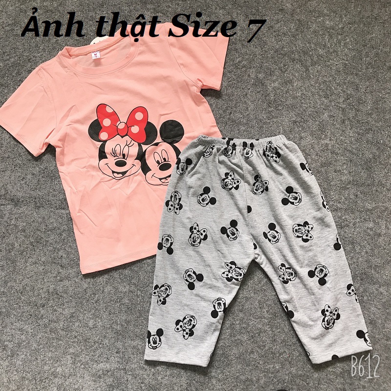 Bộ bé gái Mickey áo cộ tay và quần ngố XHN556