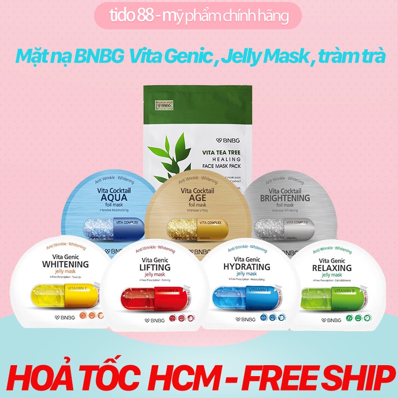 Mặt Nạ thuốc BNBG Hàn Quốc Vita Genic Jelly Mask 30ml NPP Mr Dũng - lesidung