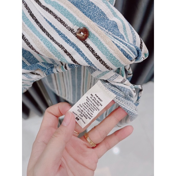 Áo kẻ dây rút xuất dư xịn