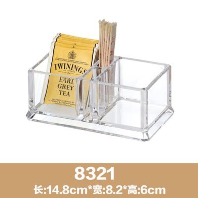 Hộp Đựng Trà/Cà Phê/ Đường Bằng Nhựa Acrylic Trong Suốt Tiện Dụng Cho Gia Đình/Khách Sạn