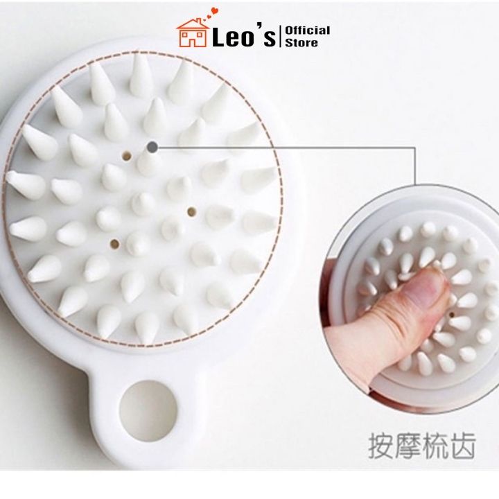 Lược silicon gội đầu muji mát xa tẩy tế bào chết cho da đầu kích thích mọc tóc