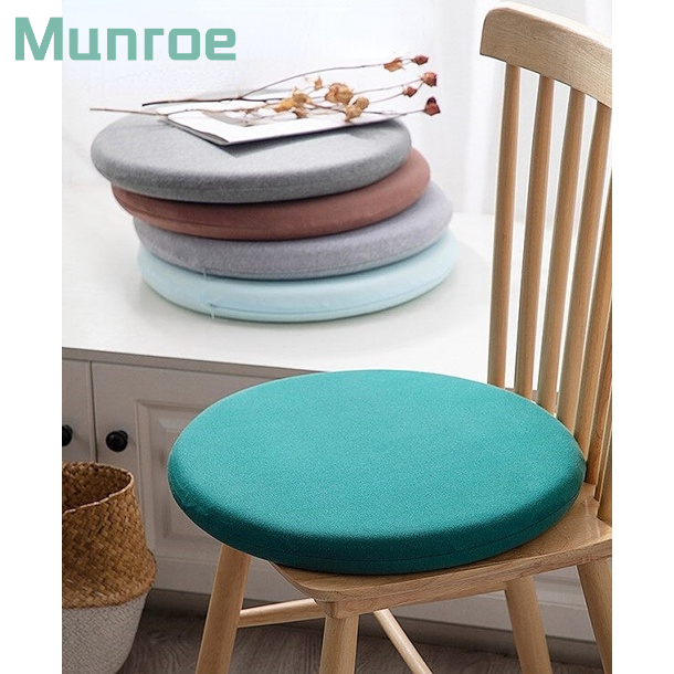 Đệm Ngồi Hình Tròn Bằng Cotton Màu Trơn Thoáng Khí Phong Cách Nhật Bản Cho Văn Phòng