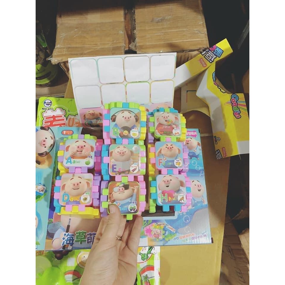 Bộ Đồ Chơi Xếp Hình Lợn - Đồ Chơi Xếp Hình Thú Ngộ Nghĩnh Cho Bé