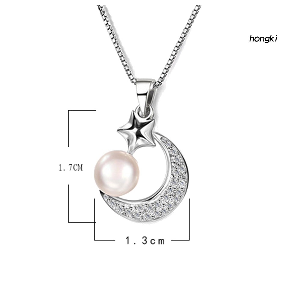 (Hàng Mới Về) vòng cổ Hợp Kim Hình Ngôi Sao / Mặt Trăng Đính Đá Thời Trang Cho Nữ