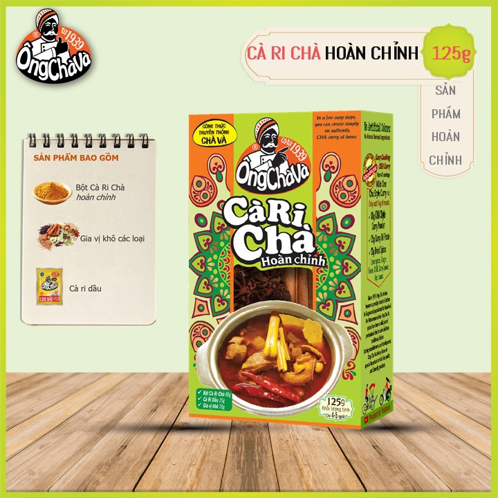Cà Ri Chà Hoàn Chỉnh Ông Chà Và 125gr (Sản phẩm phù hợp cho khẩu phần ăn từ 4 - 5 người)