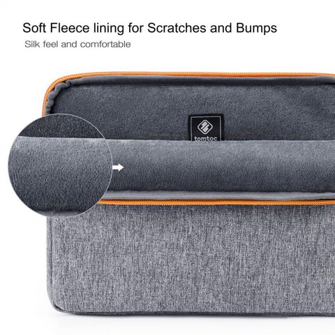 Túi Chống Sốc Tomtoc Style Tablet/iPad 11'' Chất liệu Polyester kháng nước, lớp lót lông cừu dày dặn