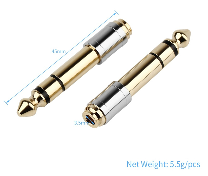 Giắc chuyển đổi âm thanh Stereo Aux từ cổng 6.35mm 1/4 '' sang cổng 3/5mm 1/8&quot;