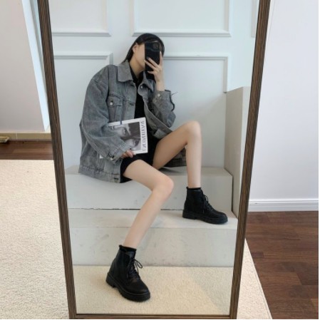 (HÀNG ĐẸP - SẴN)Boot chiến binh đen cao cổ - boot chiến binh phong cách ulzzang Hàn Quốc Cho Nữ | BigBuy360 - bigbuy360.vn