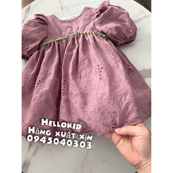 Váy hồng tím đục lỗ ashley