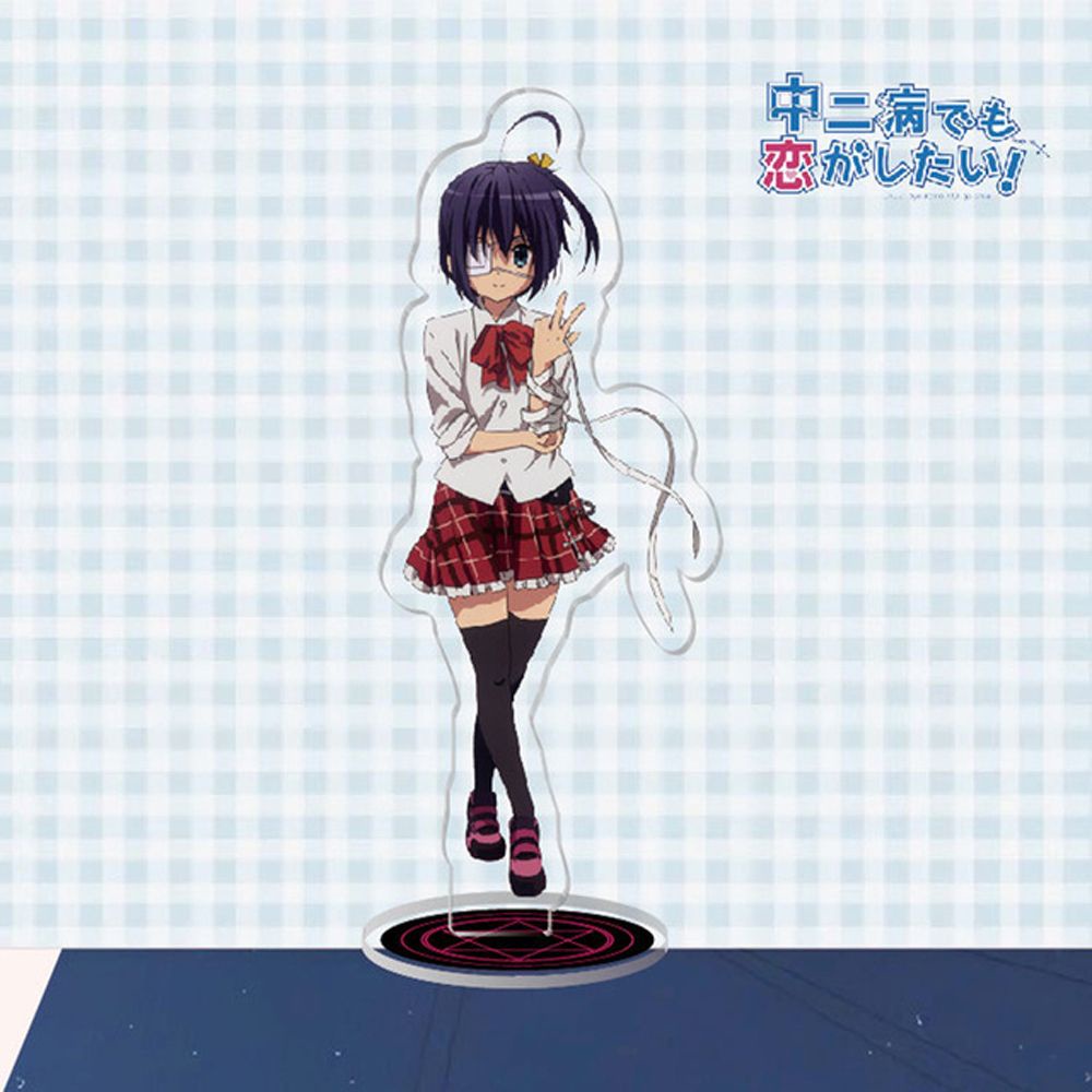 Mô hình nhân vật anime Takanashi Rikka đáng yêu xinh xắn có giá đỡ bằng acrylic