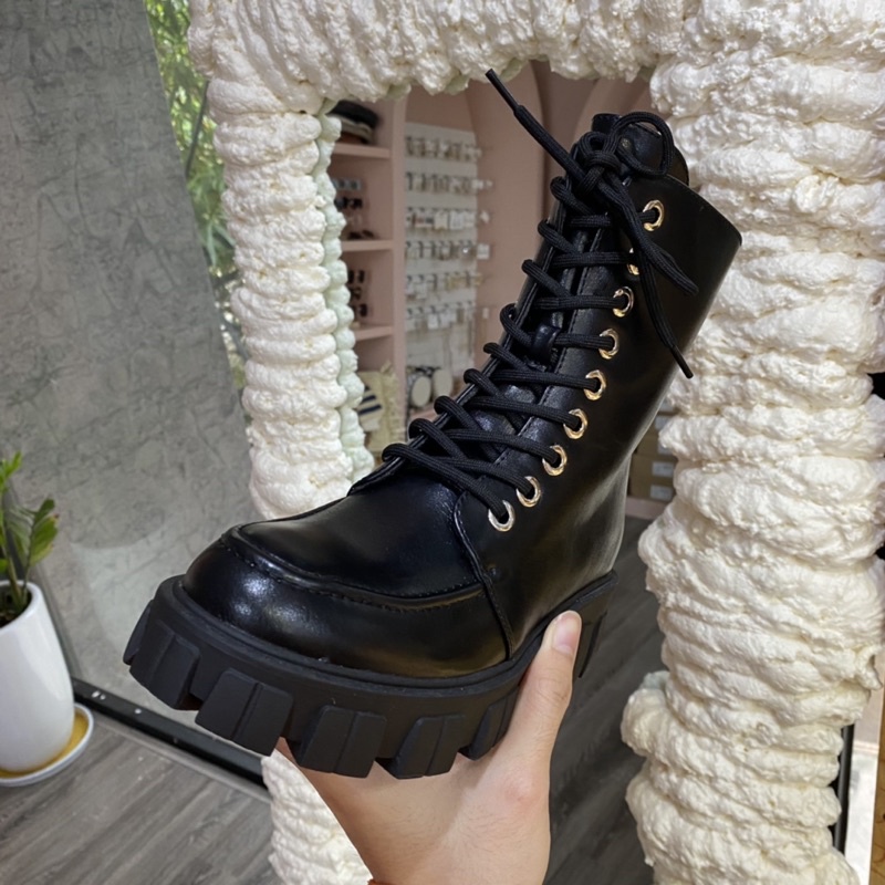 [JOIEHOME] Martin Boots cổ cao kéo khoá bên cá tính