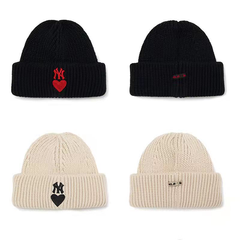 Mũ Len Beanie Thêu Hình Trái Tim ny mlb Thời Trang