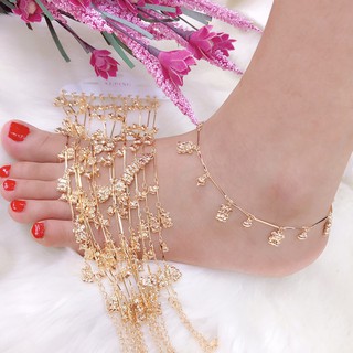 Lắc chân nữ gấu xinh mạ vàng 18k