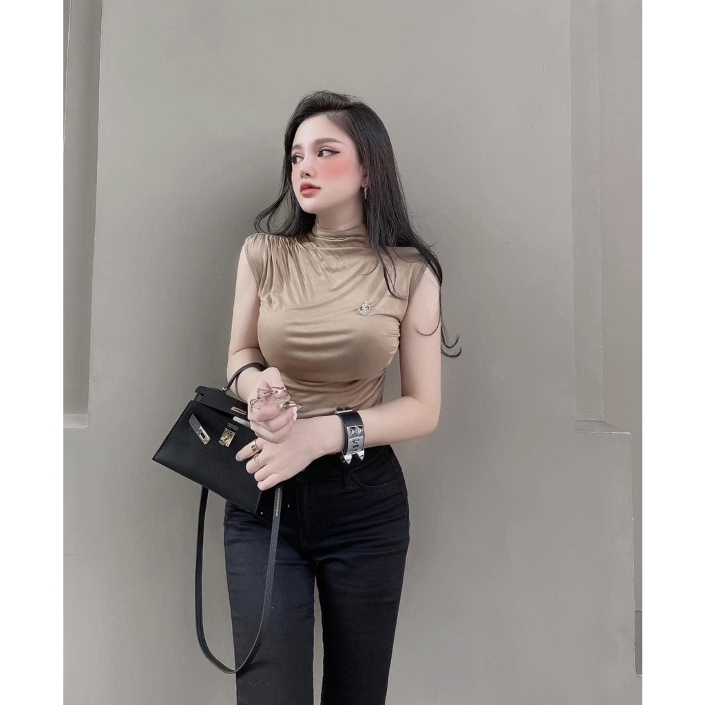 Áo nhún vai sườn cộc tay kèm tag siêu hot