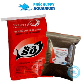 [500g-1Kg] Cám Micro 80 | Thức Ăn Hạt Nổi Giúp Cá Mau Lớn Cho Cá Guppy, Betta, Cá Thuỷ Sinh Hoặc Cá Nhỏ Hơn 2 Ngón...