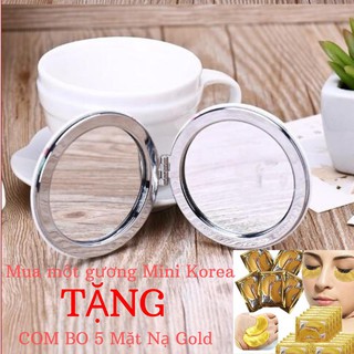 Gương 2 mặt mini KOREA bỏ túi cầm tay chắc chắn