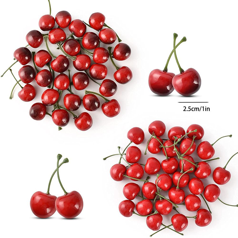 Đồ trang trí quả cherry nhân tạo bằng xốp màu đỏ dùng trang trí nhà bếp/đạo cụ chụp ảnh TAYLOR1