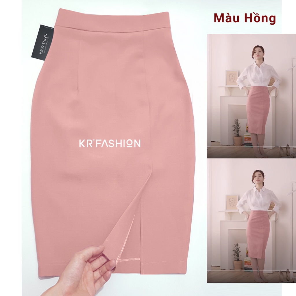 Chân váy dài Xẻ tà Trước công sở dáng dài SK109- Váy 2 lớp, KRfashion bút chì Cao cấp style Hàn Quốc đẹp thanh lịch